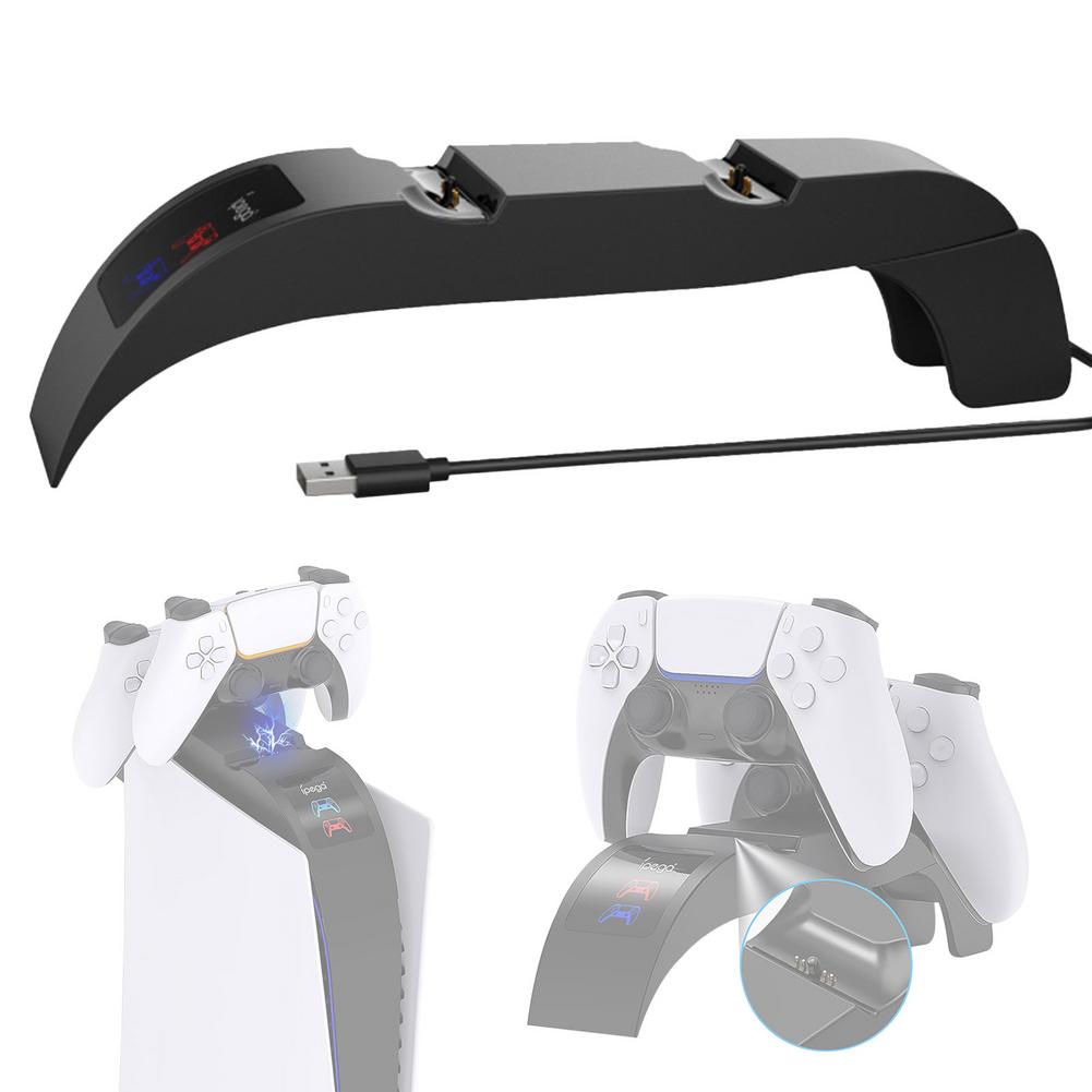 IPEGA PG-5016 Dual Controller Fast Charging Dock Stand Handheld Game Handle USB Charging Station Base with Indicator Light for PS5 Controller IPEGA PG-5016 Dual Controller Fast Charging Dock Stand Handheld Game Handle USB Charging Station Base with Indicator Light for PS5 Controller